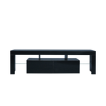 Black rectangular table on a white background