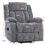 Power lift massage recliner with soft chenille cover for South African homes