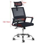Ergonomic High Back Mesh Office Chair with adjustable headrest and lumbar support, ideal for home office comfort.