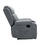 Lexi microfiber recliner with cushioned high back