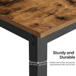 Close-up of Bar Table and Stools Set showing sturdy construction and durable materials, 220 lb load capacity.