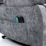 Electric recliner chair with 8-point massage, heating and lift assistance