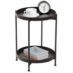 2 Tier Side Table with Storage Tray – Modern Coffee Table – product image 11