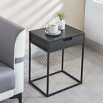 bedside table with drawer for bedroom storage and modern furniture style