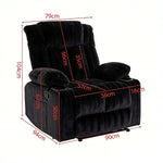 Corduroy Recliner Chair dimensions diagram showing height, width, and depth for optimal space planning.