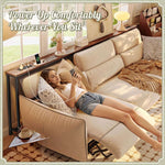 Narrow Sofa Table with Charging Station featuring a cozy living space for comfortable charging.