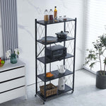 Mobile Kitchen Shelf with 3, 4 & 5 tier storage for organizing kitchen essentials and maximizing space.