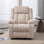 Electric recliner lounge chair with 180-degree recline, massage and heating