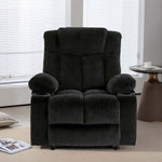 Corduroy Recliner Chair with Cup Holders in a modern living room setting.