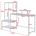 Ergonomic Computer Desk with Detachable Monitor Stand