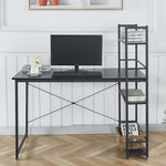 Computer Desk & Student Workstation with 4 Shelves and adjustable storage for home offices and student rooms.