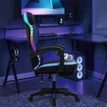 Ergonomic RGB LED Gaming Chair with dynamic lighting in a stylish gaming setup.