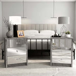 Modern Mirrored Bedside Table with 3 Drawers – product image 11