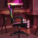 Ergonomic RGB LED Gaming Chair with dynamic lighting in a modern gaming setup.