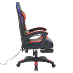Ergonomic RGB LED Gaming Chair showcasing side view with colorful lighting and comfortable design.