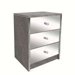 Modern Mirrored Bedside Table with 3 Drawers – product detail view