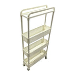 4-tier rolling storage cart with wheels - slim bathroom organiser | Artisan SA