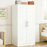 2 Door Wardrobe with Hanging Rail and Shelves – product detail view
