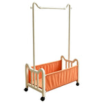 Steel Clothing Rack with Shelves & Wheels featuring a freestanding design and lockable casters for easy mobility.