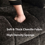 Massage recliner chair with lift function and padded high-density foam seat