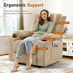 Corduroy Recliner Chair with ergonomic support showcasing lumbar and back contoured design for maximum comfort.
