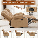 Corduroy Recliner Chair in manual adjustable position from 90 to 165 degrees for ultimate comfort.