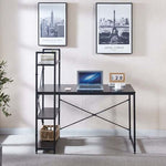 Computer Desk & Student Workstation featuring adjustable shelves and minimalist design in a modern home setting.