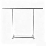 Double Rail Retractable Clothes Rack with Wheels showing a sleek, minimalist design for efficient storage.