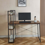 Computer Desk & Student Workstation with 4 Shelves in a modern home office setting.