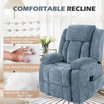Power lift massage armchair with remote control and supportive padded seating