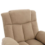 Close-up of the soft corduroy fabric on the Corduroy Recliner Chair with vertical ribbed design.