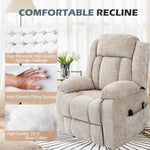 KJ-8819 massage recliner chair with 180-degree recline and electric lift function