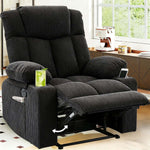 Corduroy Recliner Chair with Cup Holders in a stylish living room setting, featuring a modern design and adjustable reclining feature.