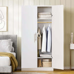 2 Door Wardrobe with Hanging Rail and Shelves – product image 6
