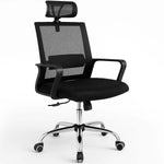 Ergonomic High Back Mesh Office Chair with adjustable headrest and lumbar support for home office use.