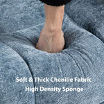 Massage recliner with power lift assist and soft chenille fabric for home lounges