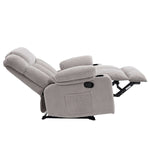 Corduroy Recliner Chair featuring a 165° recline and cup holders in a soft, durable design.
