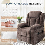 Power lift massage recliner chair with high-density sponge and solid frame