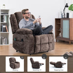 KJ-8819 lounge recliner with 180-degree recline, massage and power lift