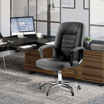 Adjustable armrest detail on ergonomic executive office chair for improved working comfort.