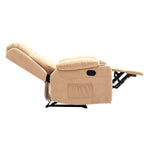 Lexi manual recliner chair with overstuffed pillow-top arms
