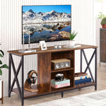 Modern wood TV stand TV-MC03 with open frame design and adjustable feet