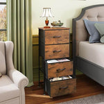 fabric drawer storage cabinet with four removable drawers