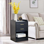 Nightstand LED Side Table 2 Drawers BSD-07 – alternate product view