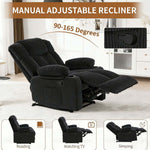 Corduroy Recliner Chair with manual adjustable recline feature, perfect for reading, watching TV, or sleeping.