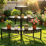 3-Tier Metal Plant Stand for Indoor and Outdoor Use – product image 5