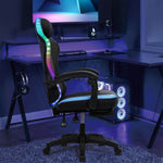 Ergonomic RGB LED Gaming Chair displayed in a stylish gaming setup with dynamic lighting effects.