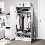 2 Door Wardrobe with Hanging Rail and Shelves – product image 12