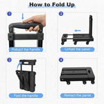How to Fold Up the Foldable Hand Truck in four easy steps for convenient storage.