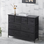 Fabric 8-Drawer Dresser & Storage Chest with Wood Top displaying eight spacious drawers and a modern design.